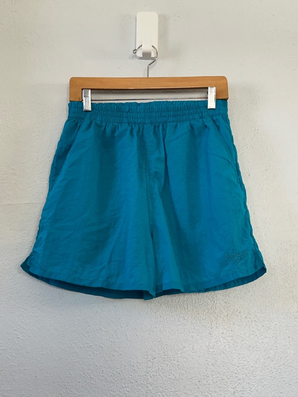 VTG Reebok Gym Shorts vintage retro 80s 90s aerobics running jogging blue green